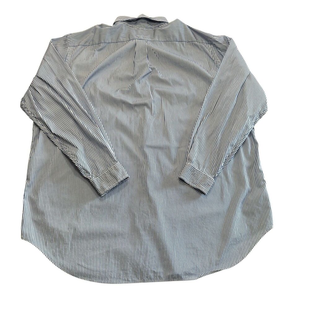 Ralph Lauren Mens LS Shirt 3XLT Blue/White Striped Button Down Classic Fit Tall - Picture 4 of 7
